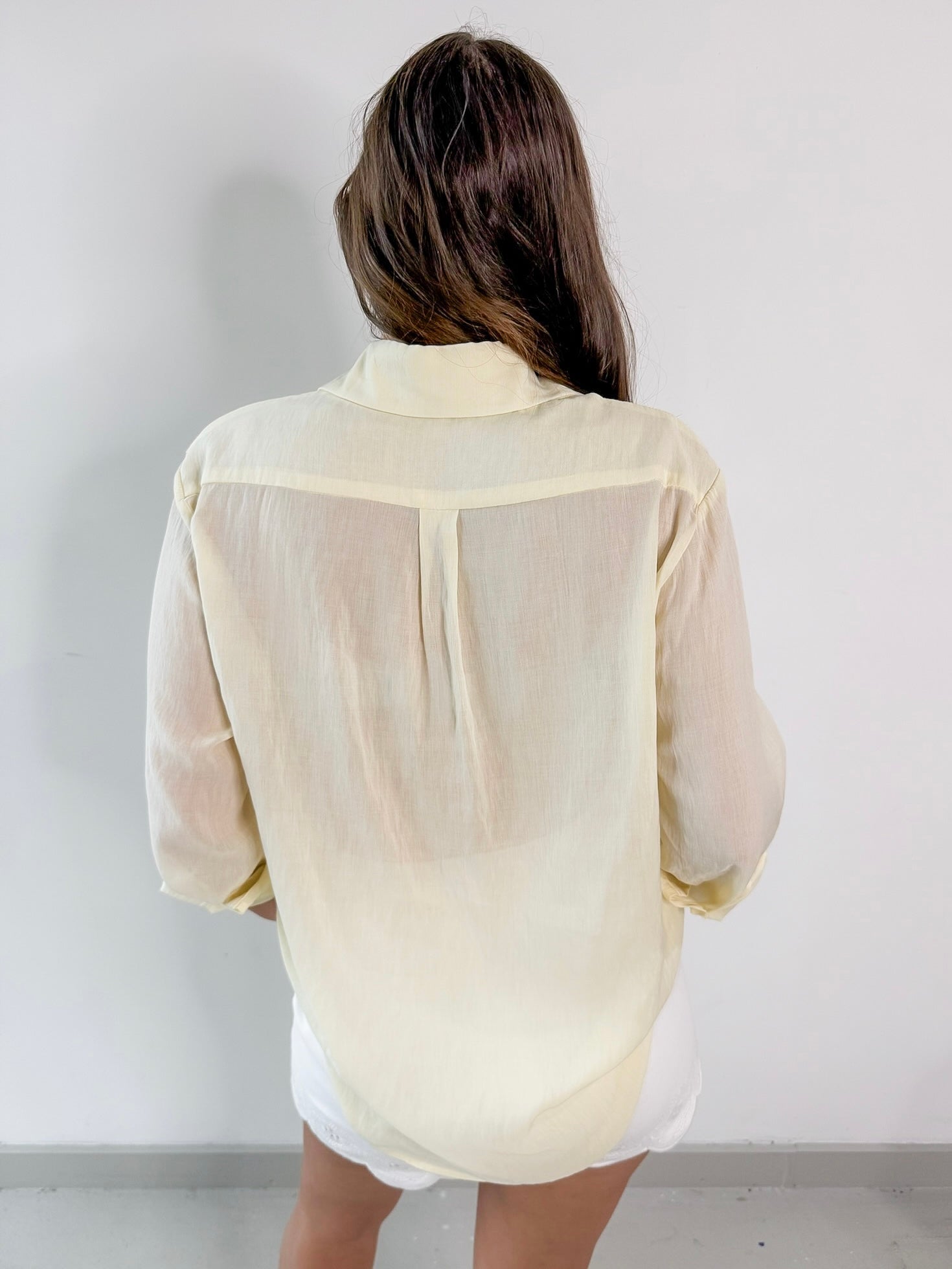 Butter Yellow Embellished Shirt