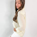 Butter Yellow Embellished Shirt