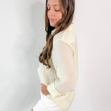 Butter Yellow Embellished Shirt