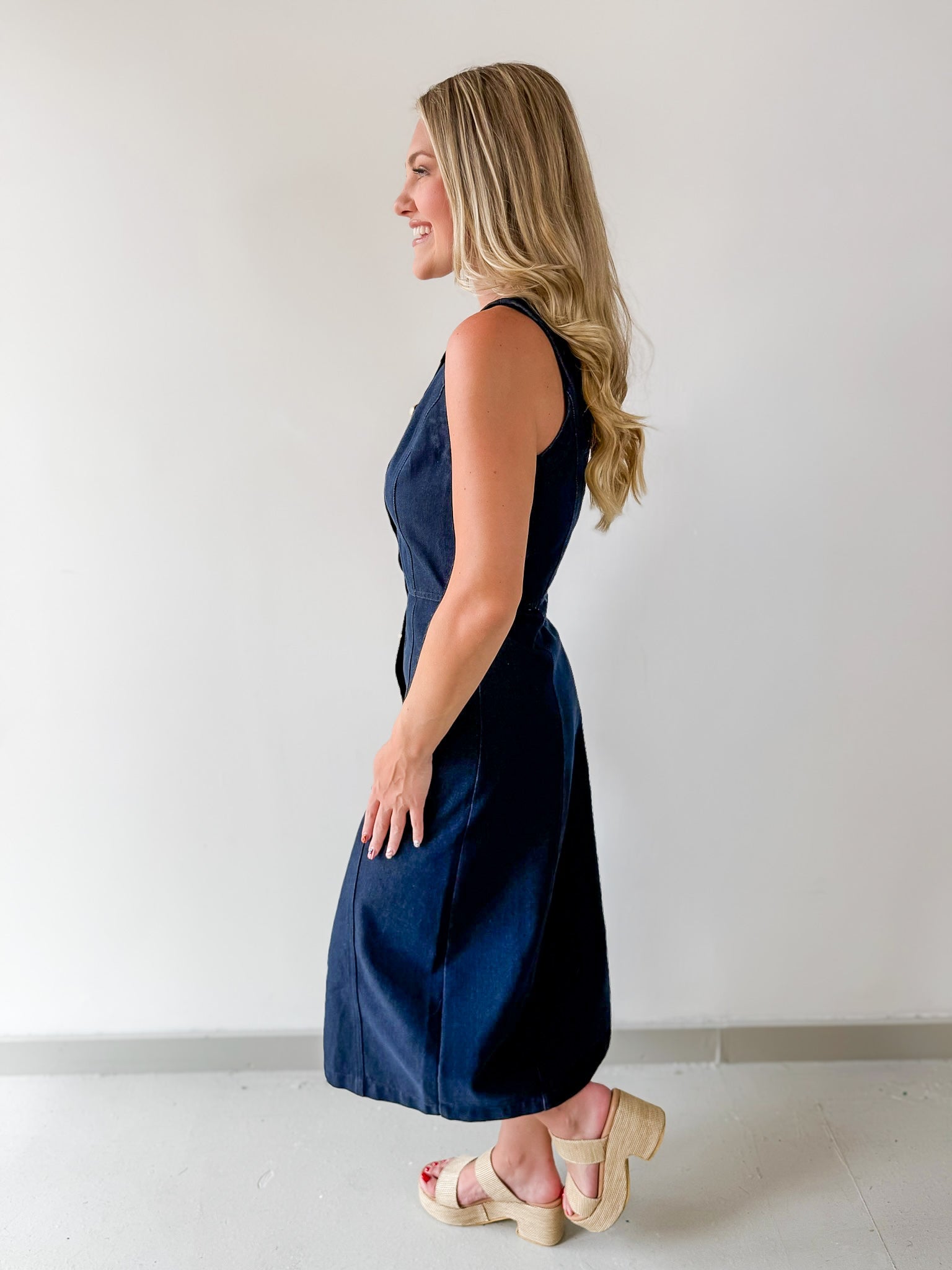 Button Down Denim Dress