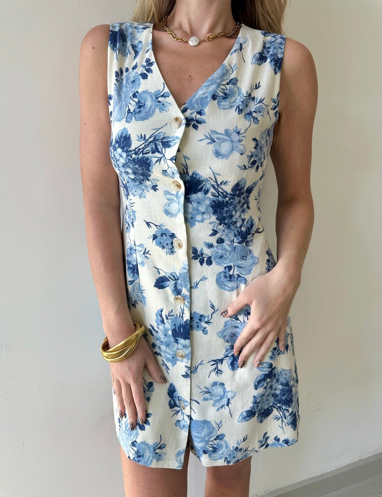 Button Down Dress - Off White