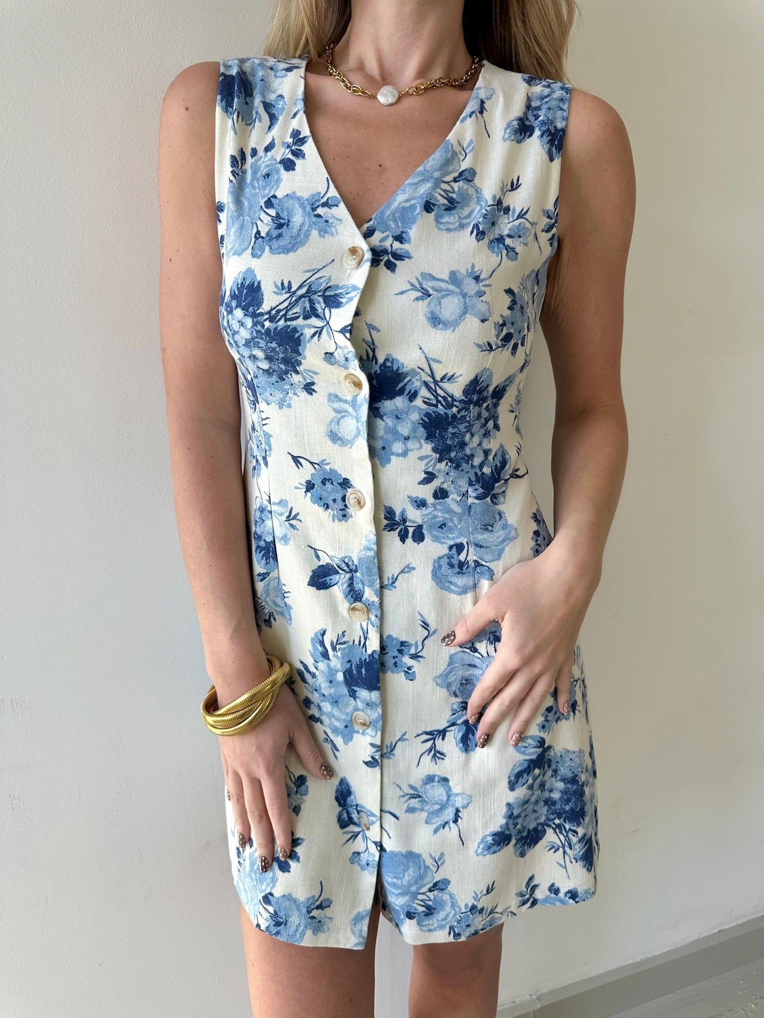 Button Down Dress - Off White