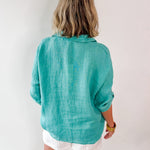 Button down Linen Top- Capri