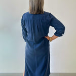 Button Down Navy Dress