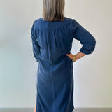 Button Down Navy Dress