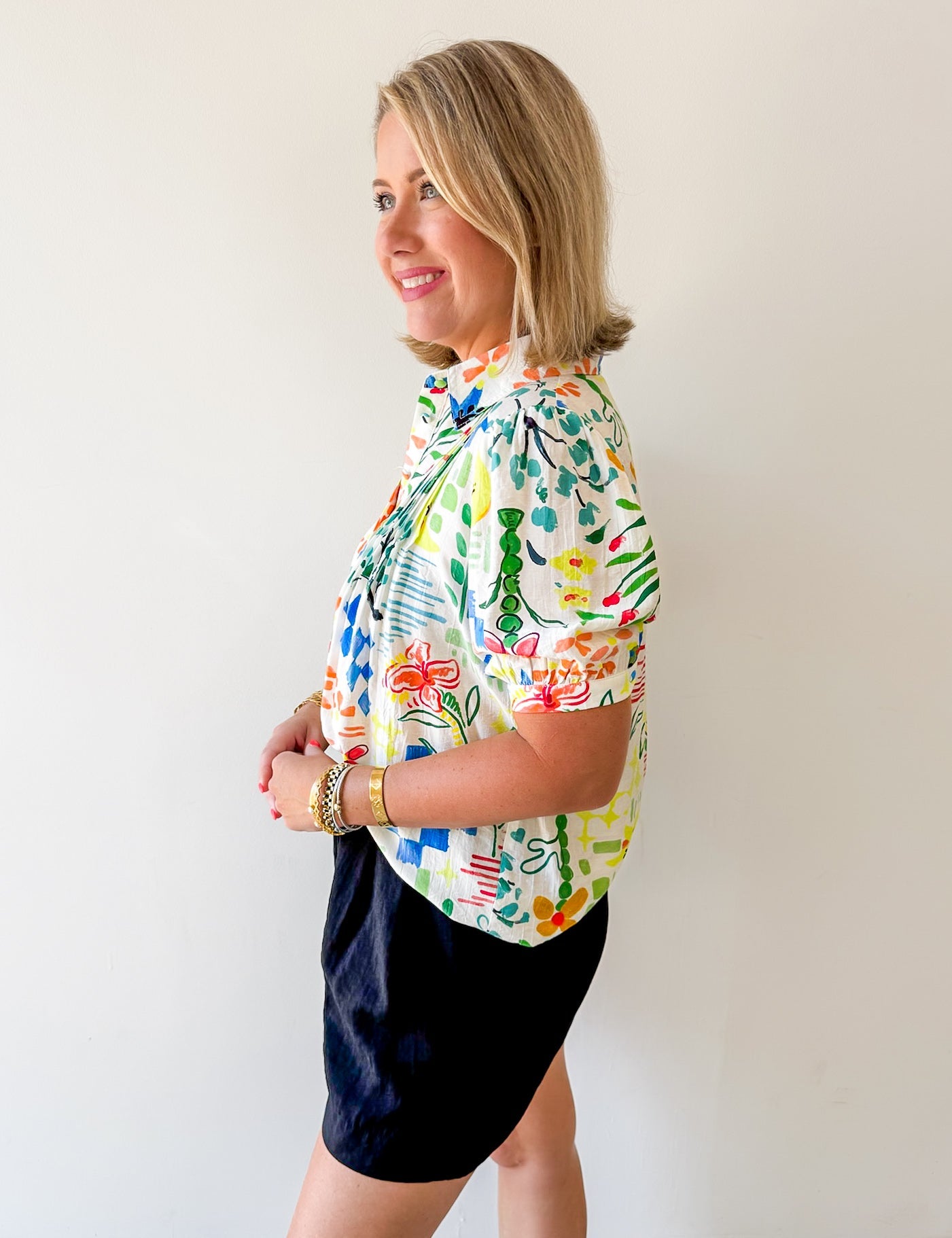 Button Front Collared Shirt