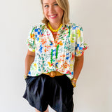 Button Front Collared Shirt