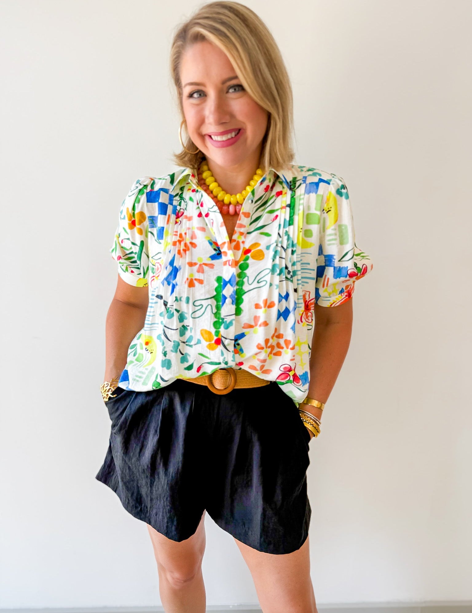 Button Front Collared Shirt