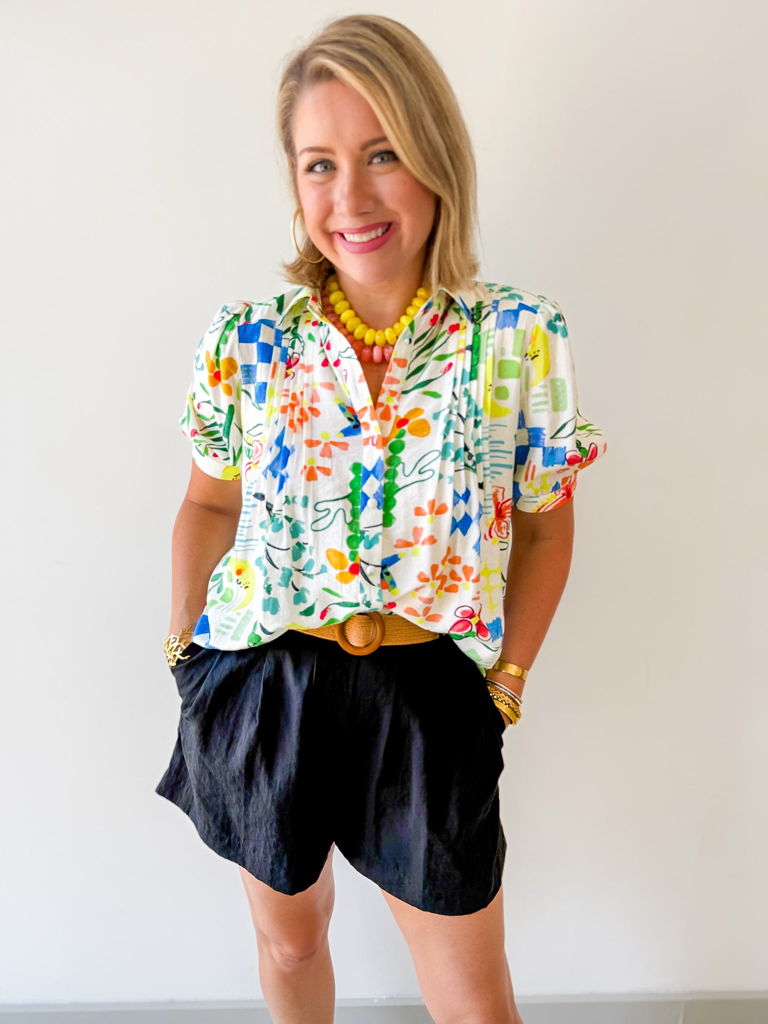 Button Front Collared Shirt