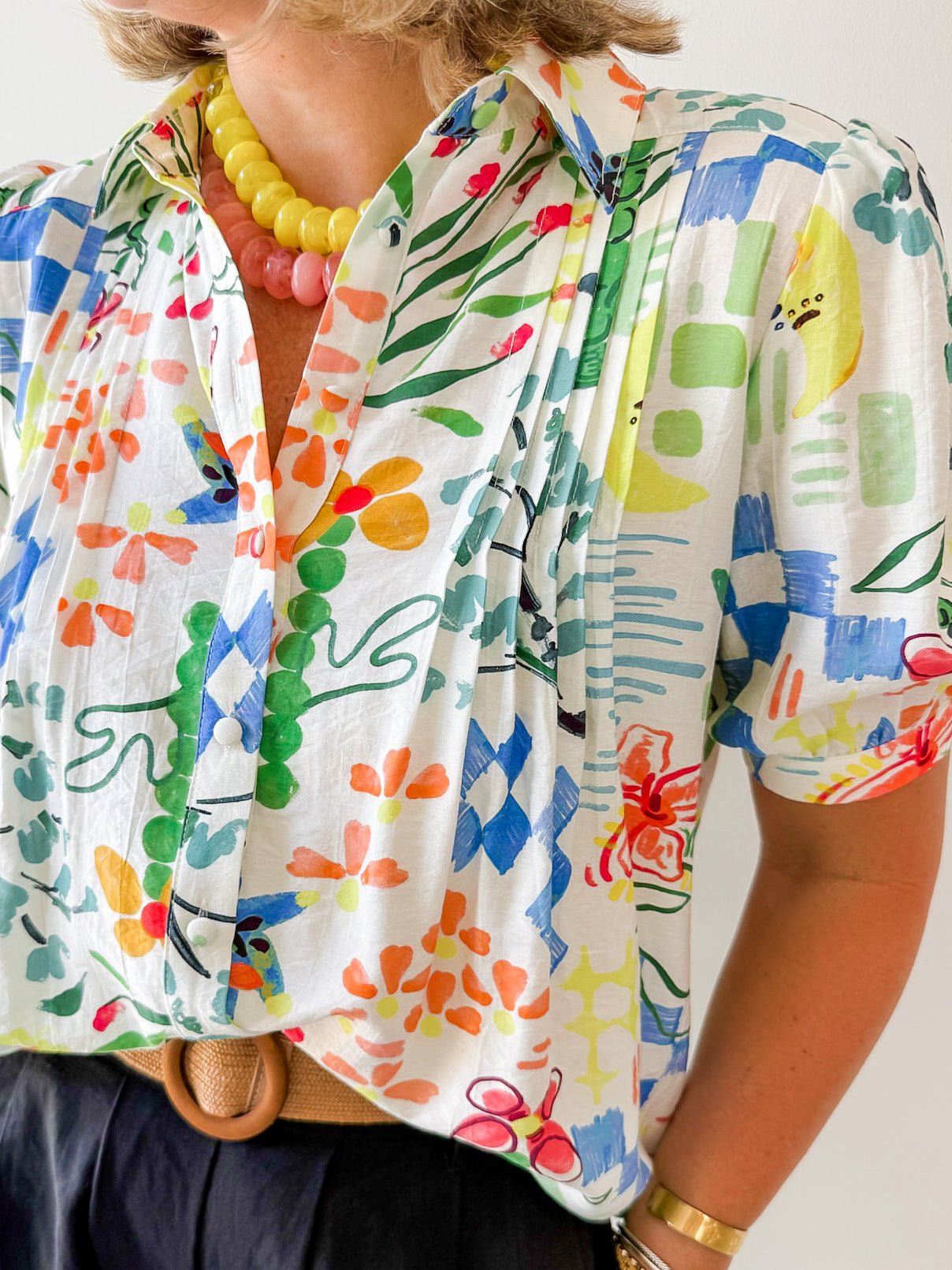 Button Front Collared Shirt