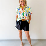 Button Front Collared Shirt
