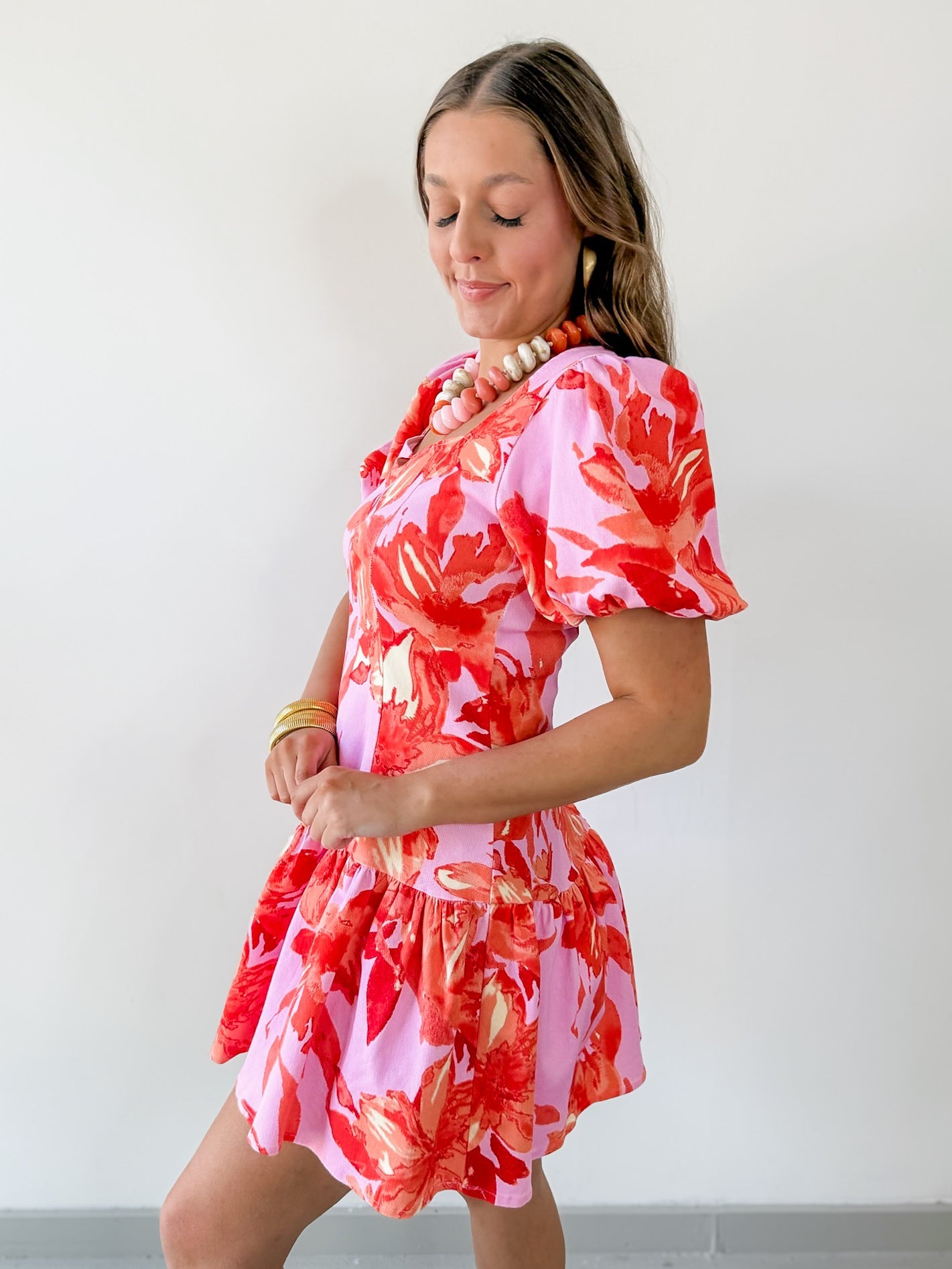 Cammie Lavender Print Dress