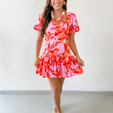 Cammie Lavender Print Dress