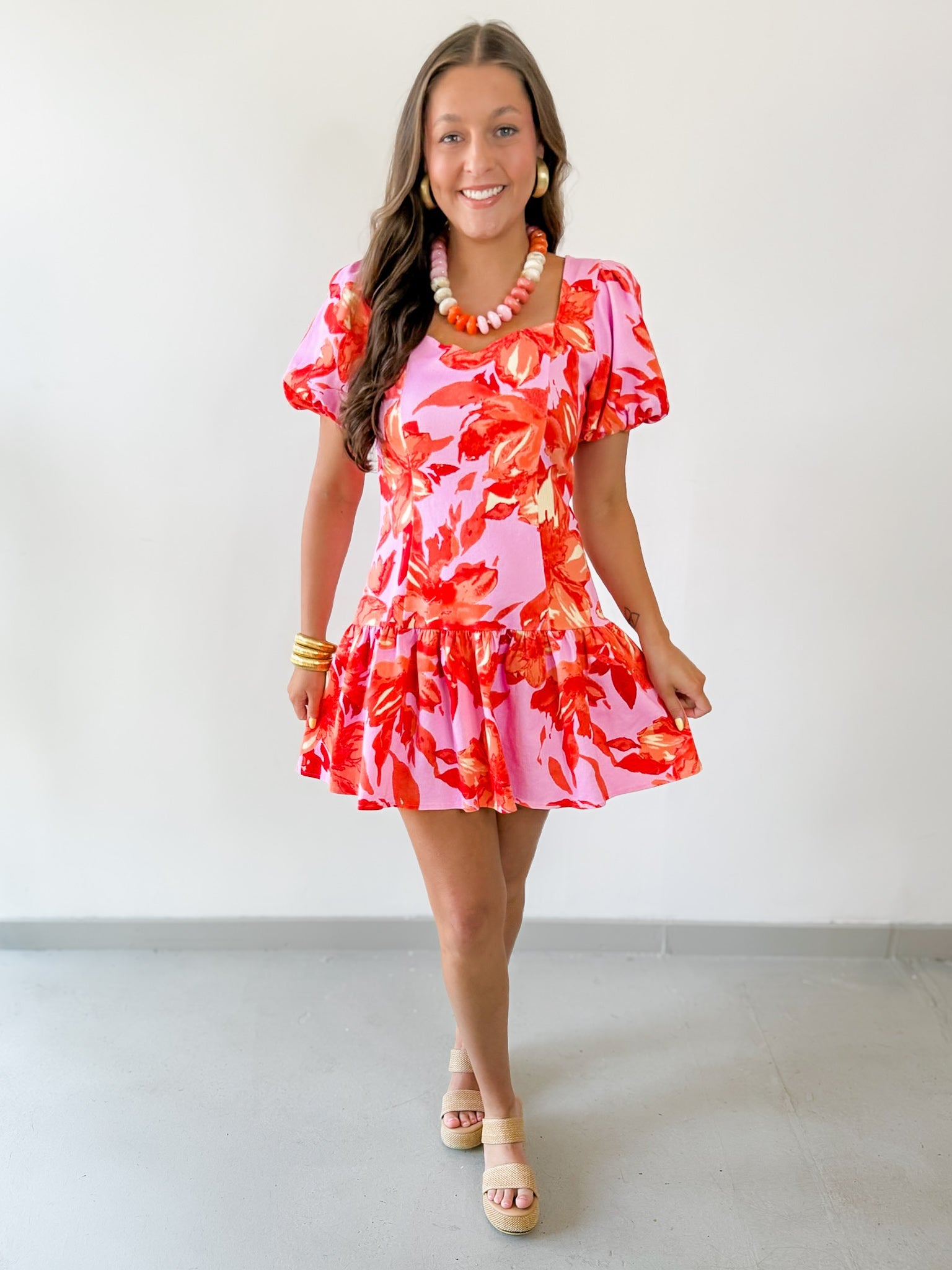 Cammie Lavender Print Dress