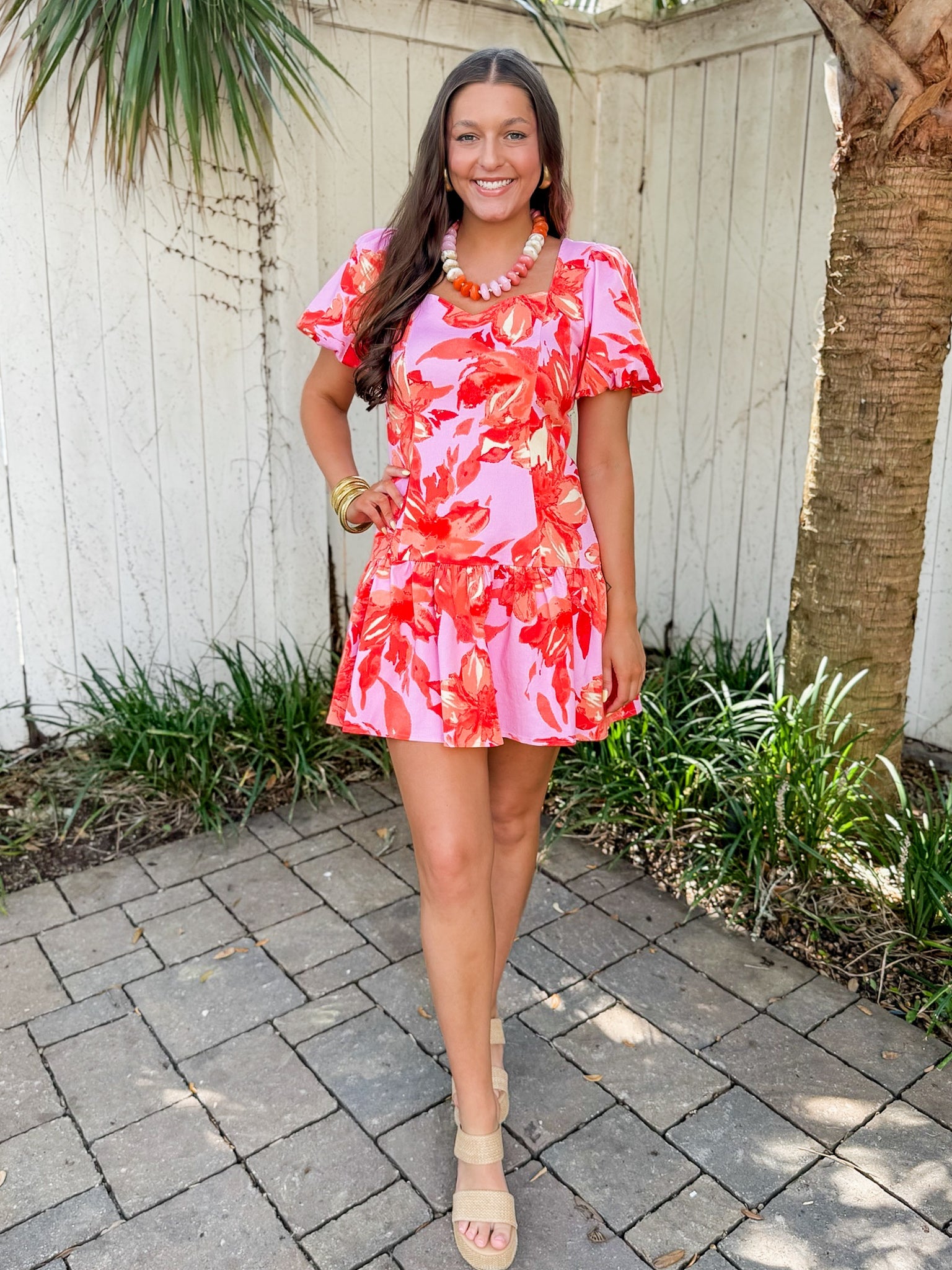Cammie Lavender Print Dress