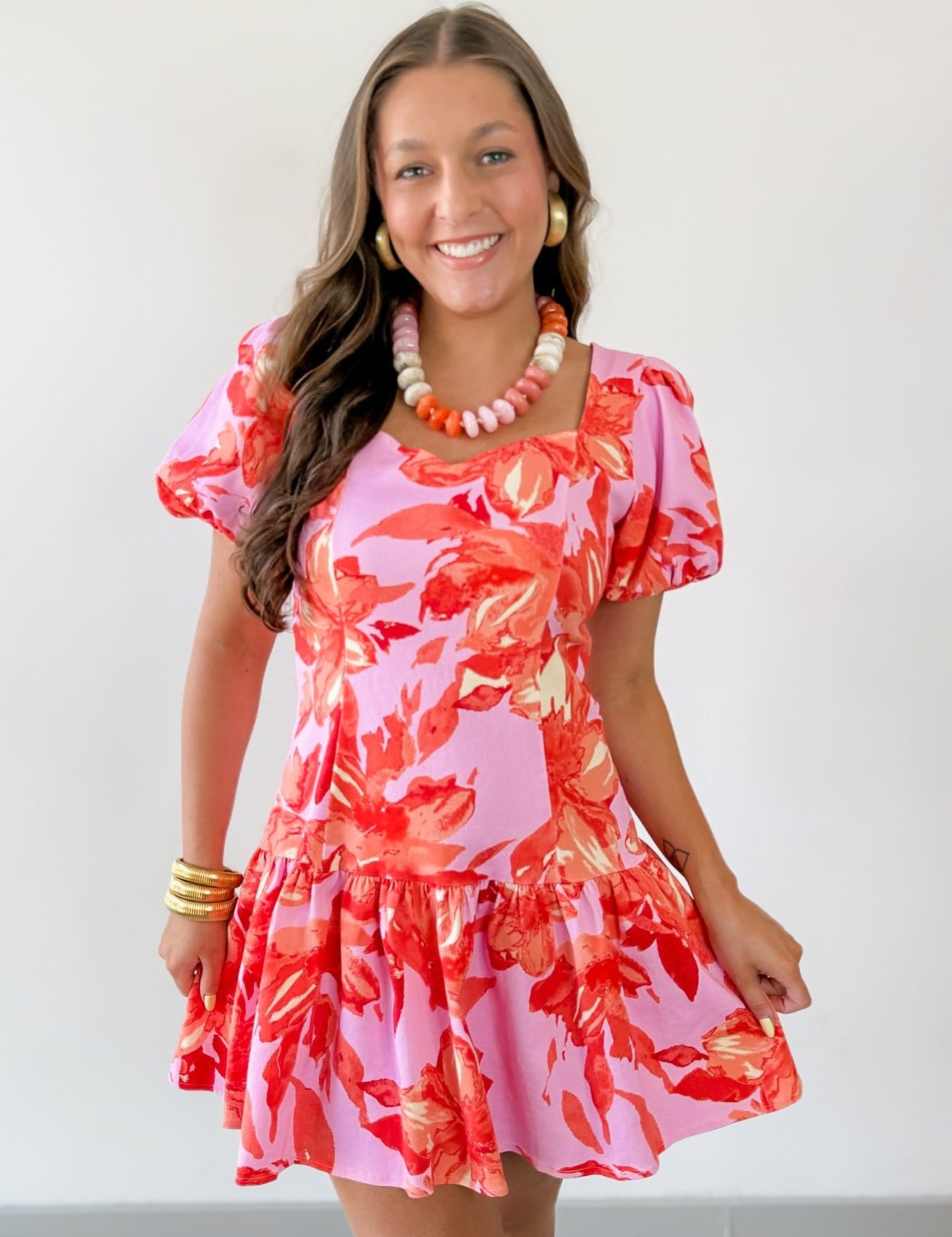 Cammie Lavender Print Dress