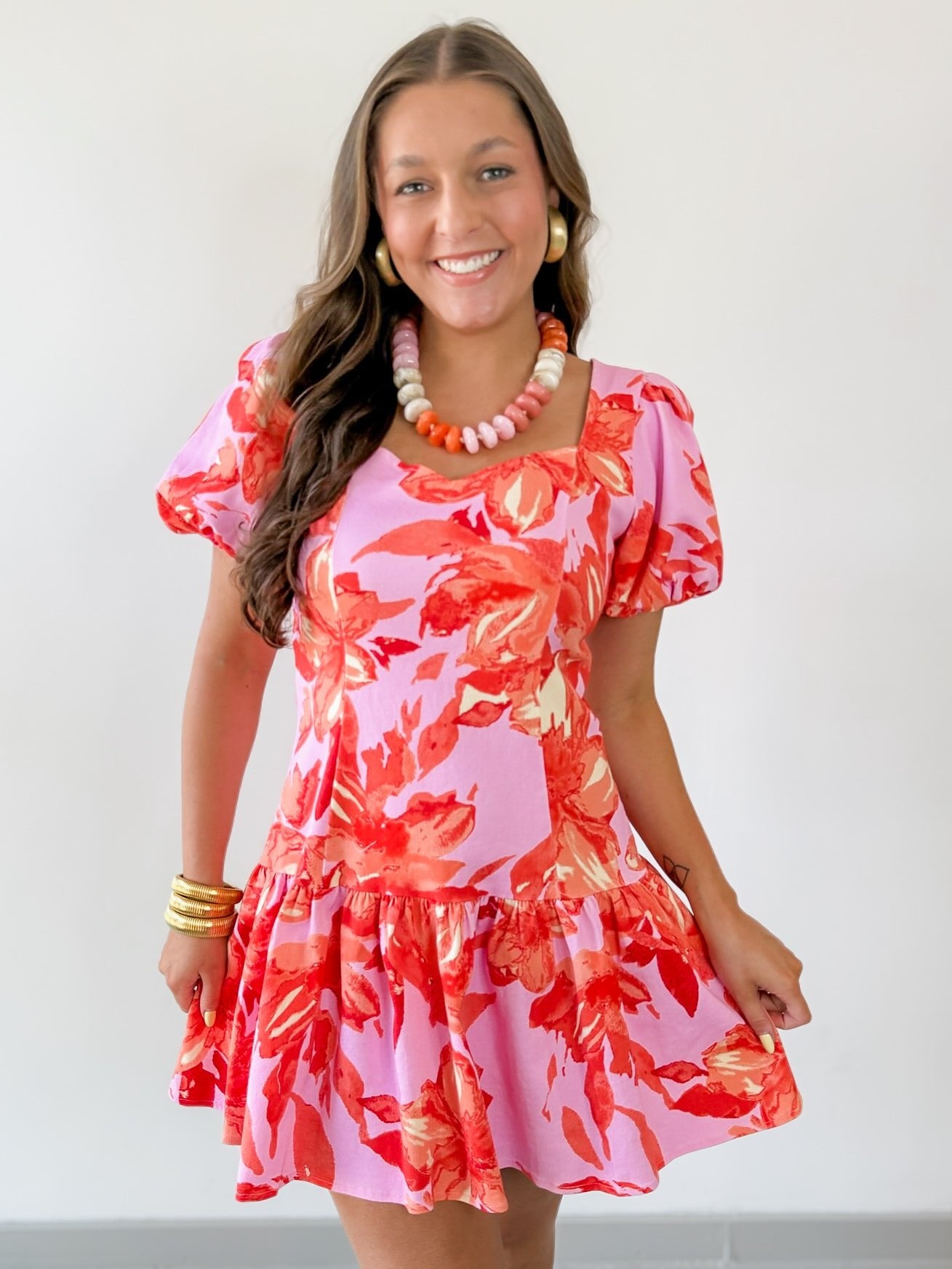 Cammie Lavender Print Dress
