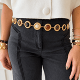 Candy Crystal Multicolor Gold Chain Belt
