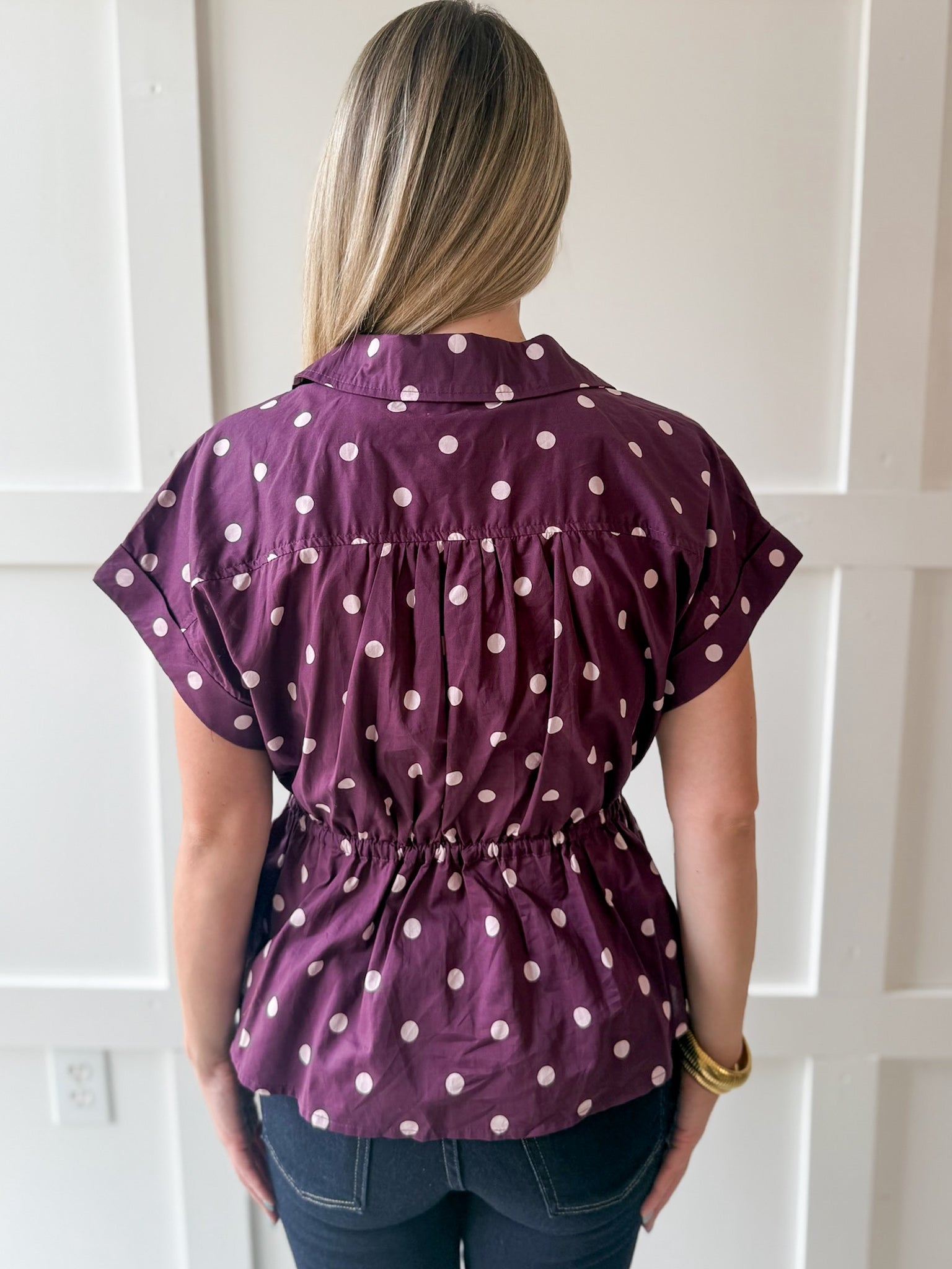 Cap Sleeved Top - Plum