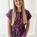 Cap Sleeved Top - Plum