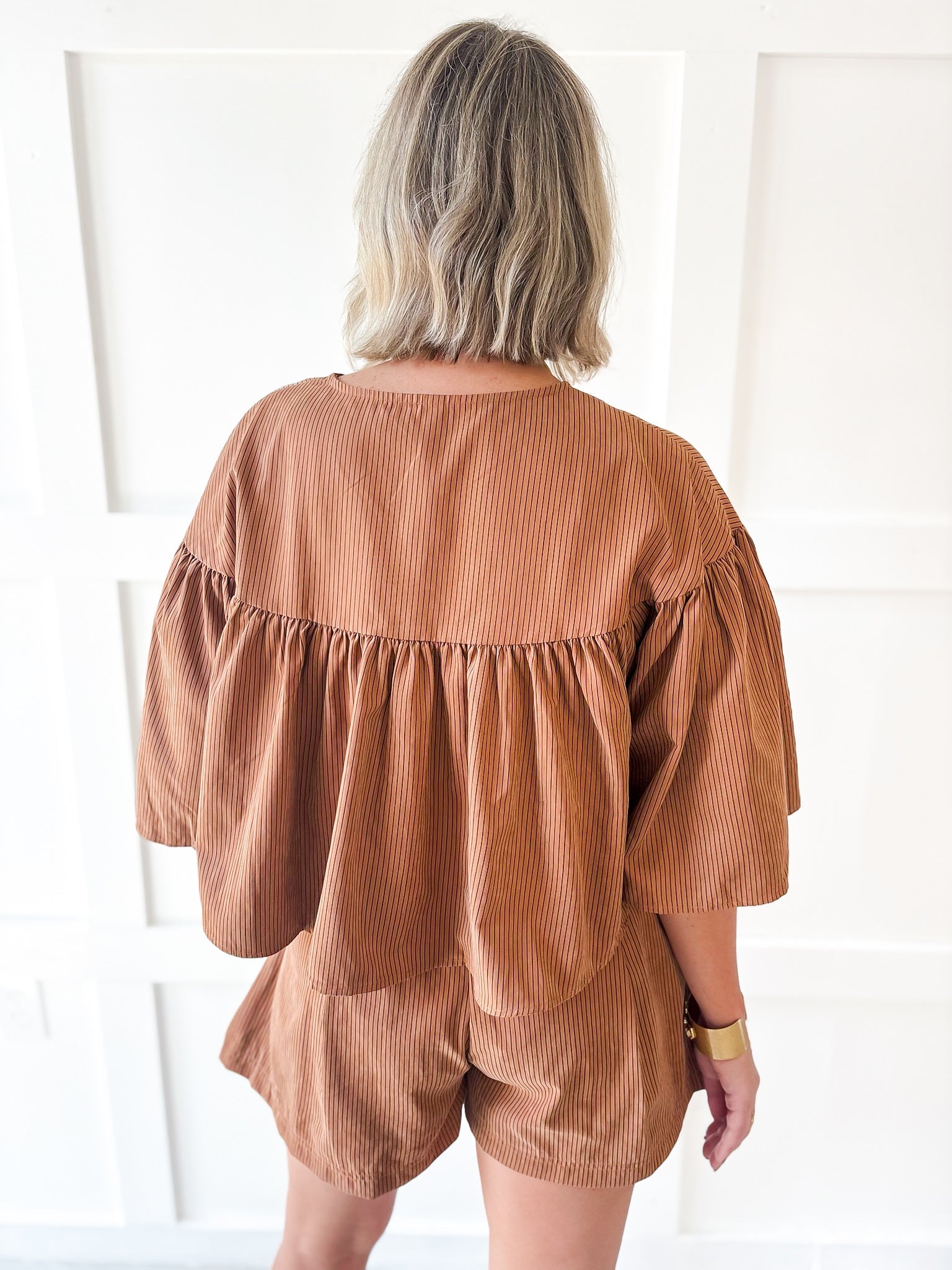 Cape Top & Short Set - Camel