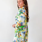 Caribbean Blues Collared Dress