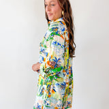 Caribbean Blues Collared Dress