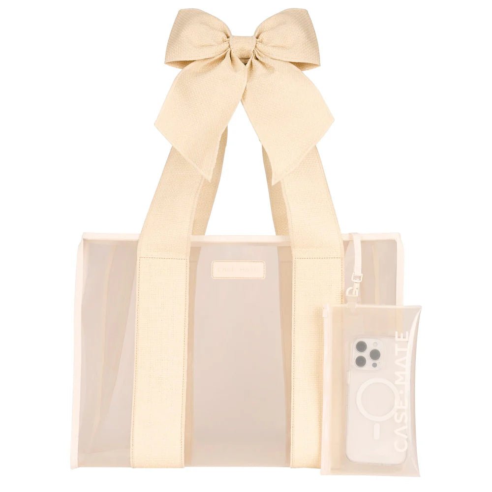 Case•Mate Jelly Tote Bag - Ecru Raffia Bow