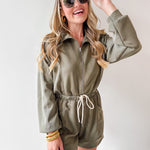 Causal Everyday Collared Romper