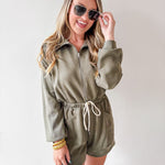 Causal Everyday Collared Romper