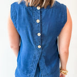 Chambray Top & Wide Leg Pants