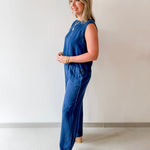 Chambray Top & Wide Leg Pants