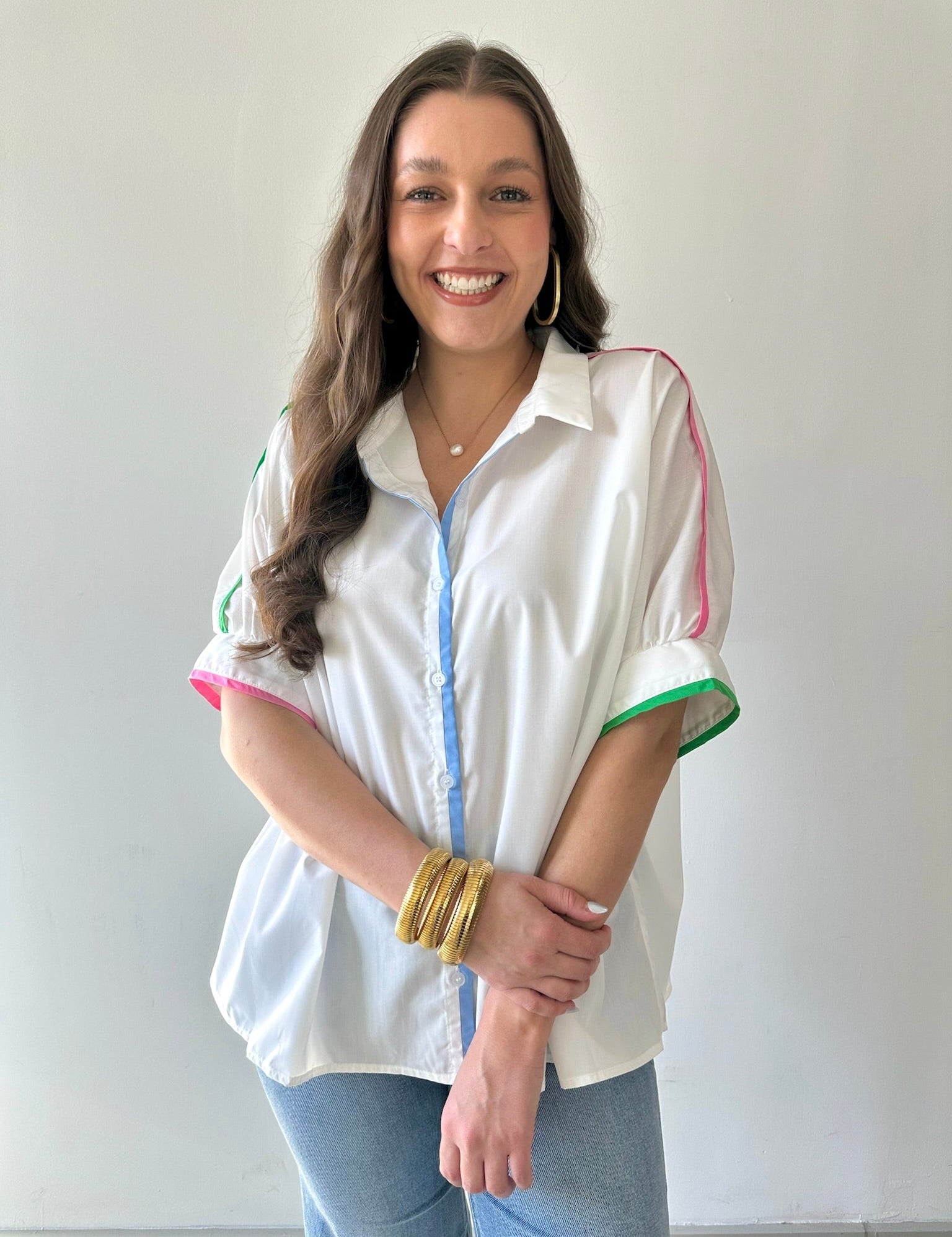 Charlotte Contrast Trim Top