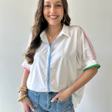 Charlotte Contrast Trim Top