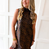 Cheetah Print Dress - Brown