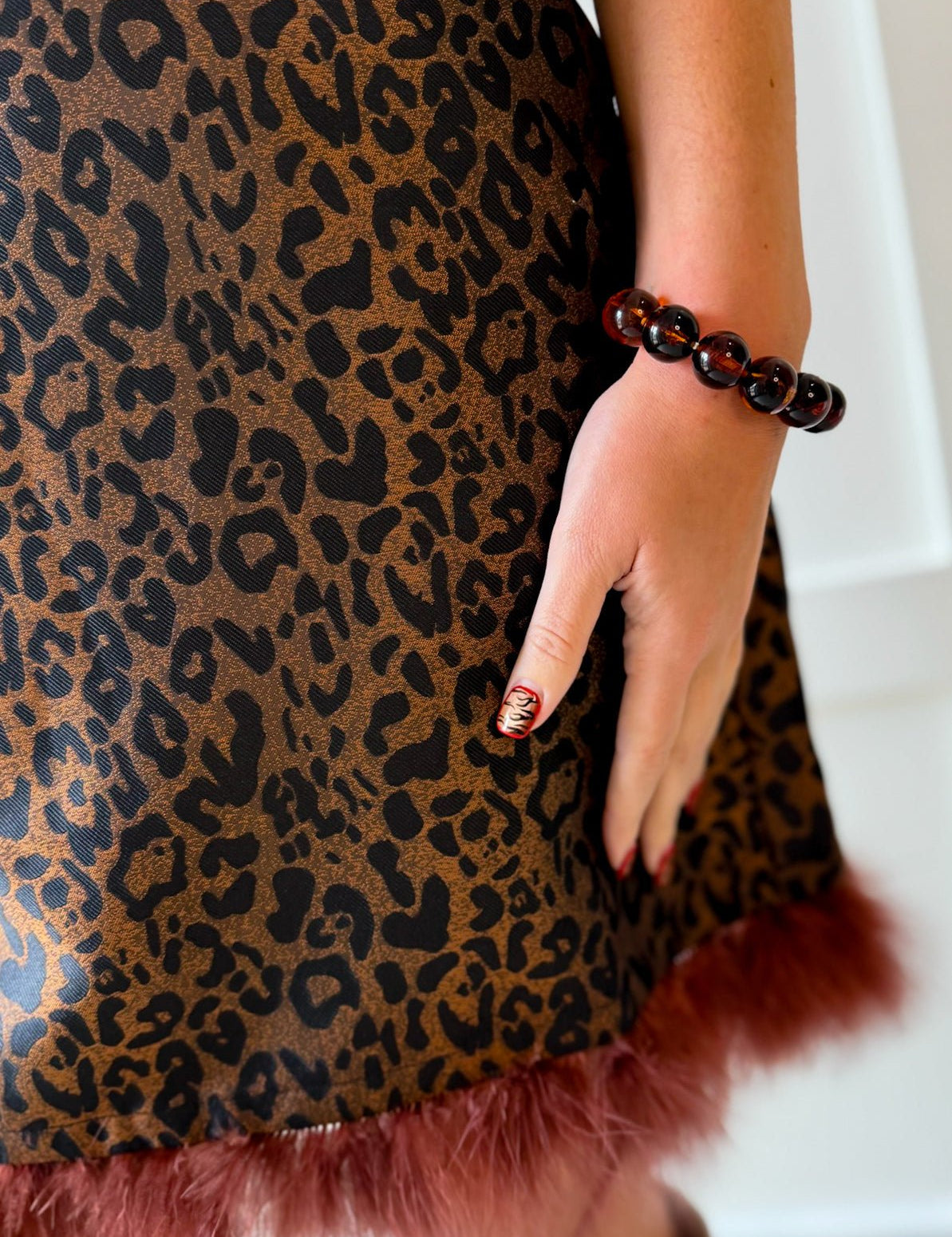 Cheetah Print Dress - Brown
