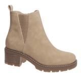 Chelsea Chunky Heel Boot - Taupe