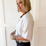 Chunky Button Knit Cardigan Top