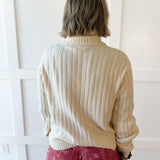 Chunky Cable Knit Sweater - Banana