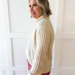 Chunky Cable Knit Sweater - Banana