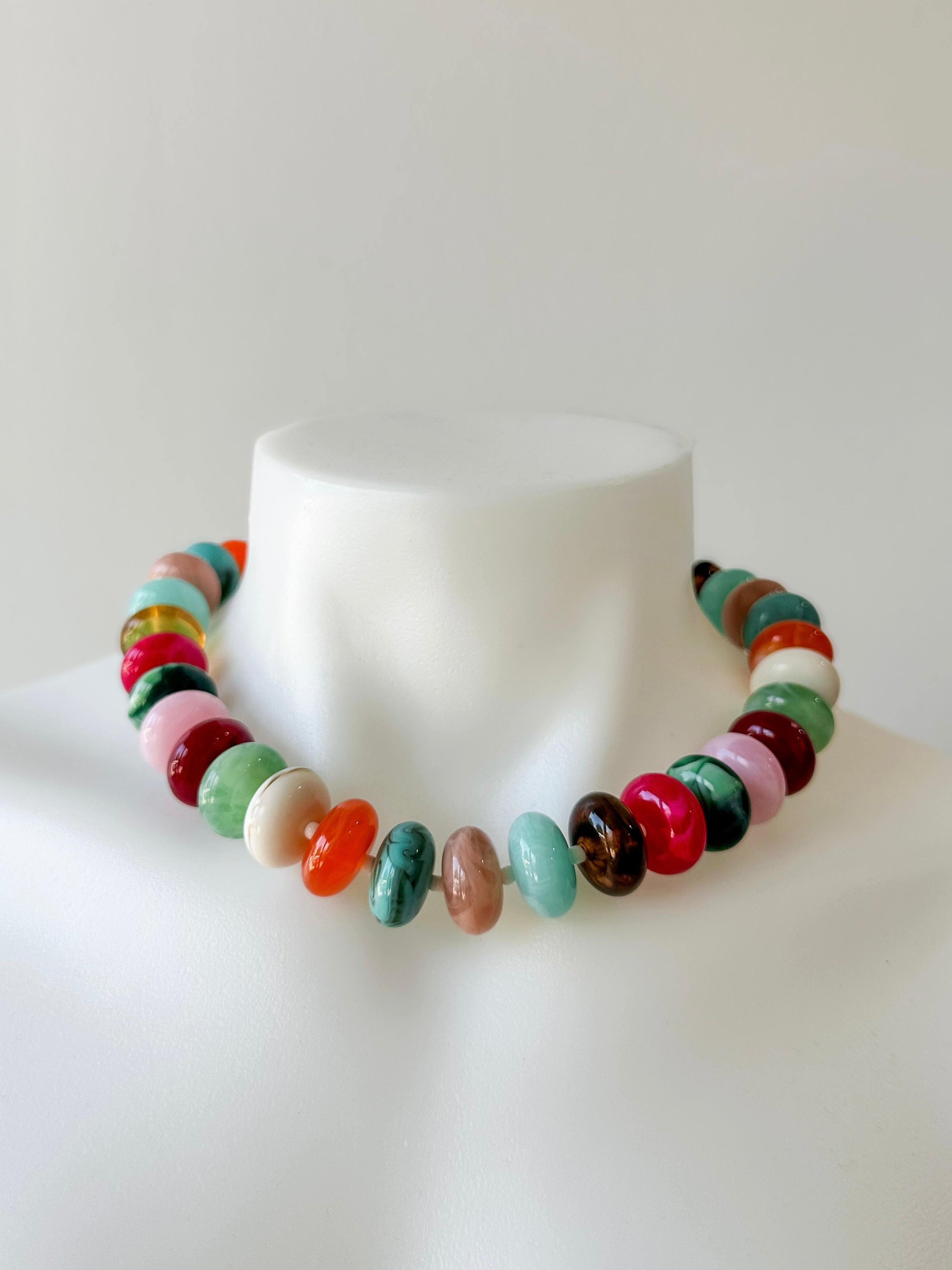Chunky Colorful Beaded Necklace