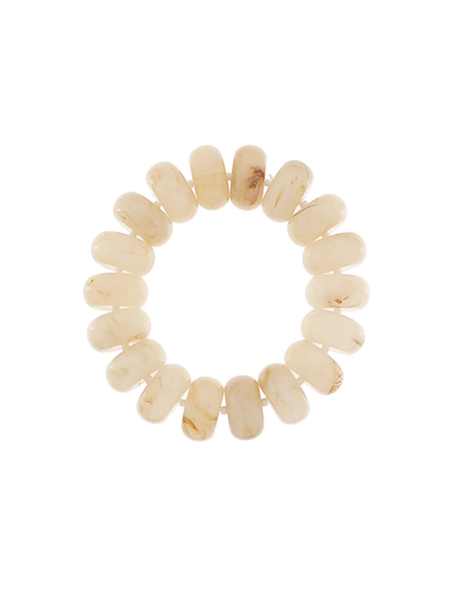 Chunky Marble Beaded Bracelet - Brown