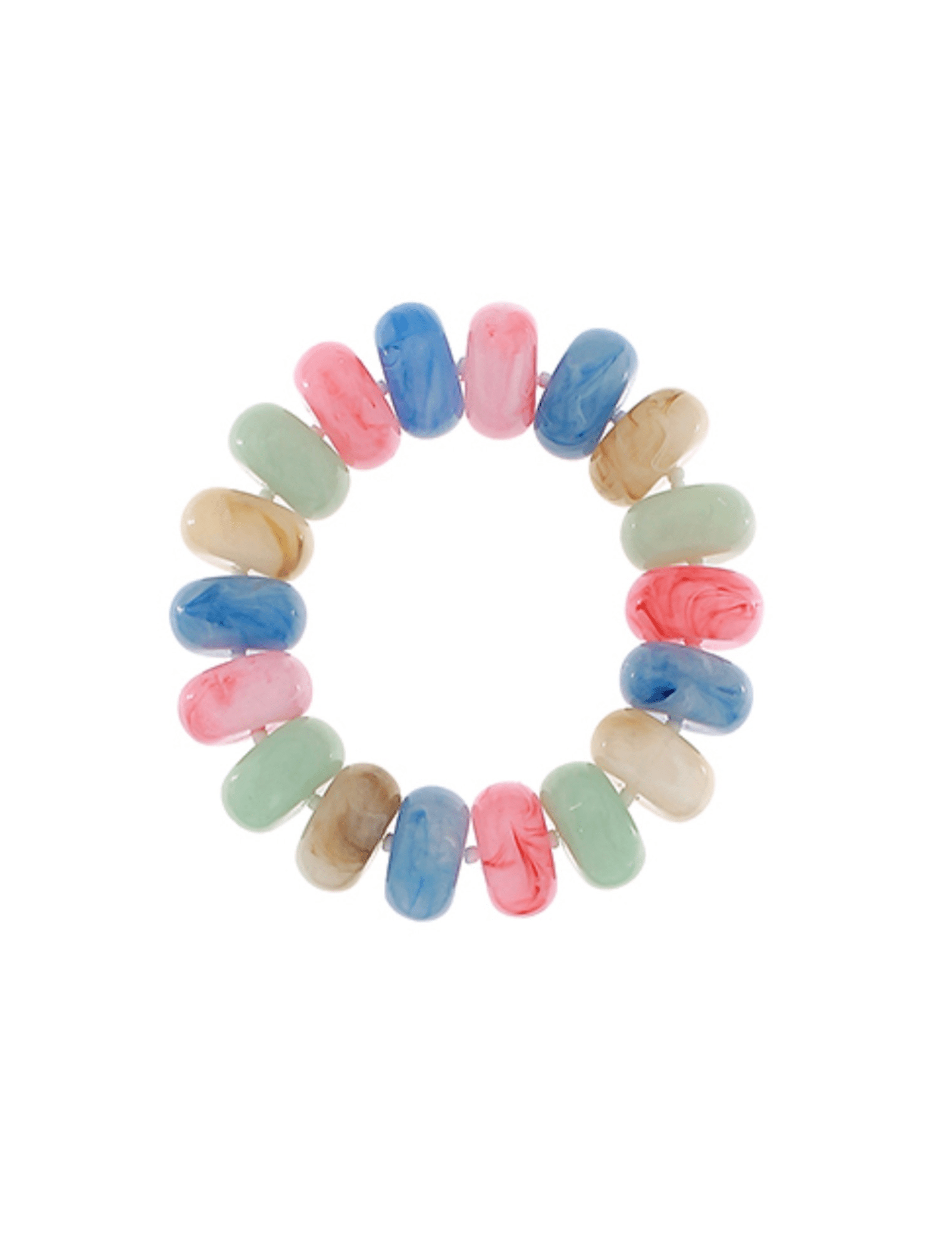 Chunky Marble Beaded Bracelet - Multi Color