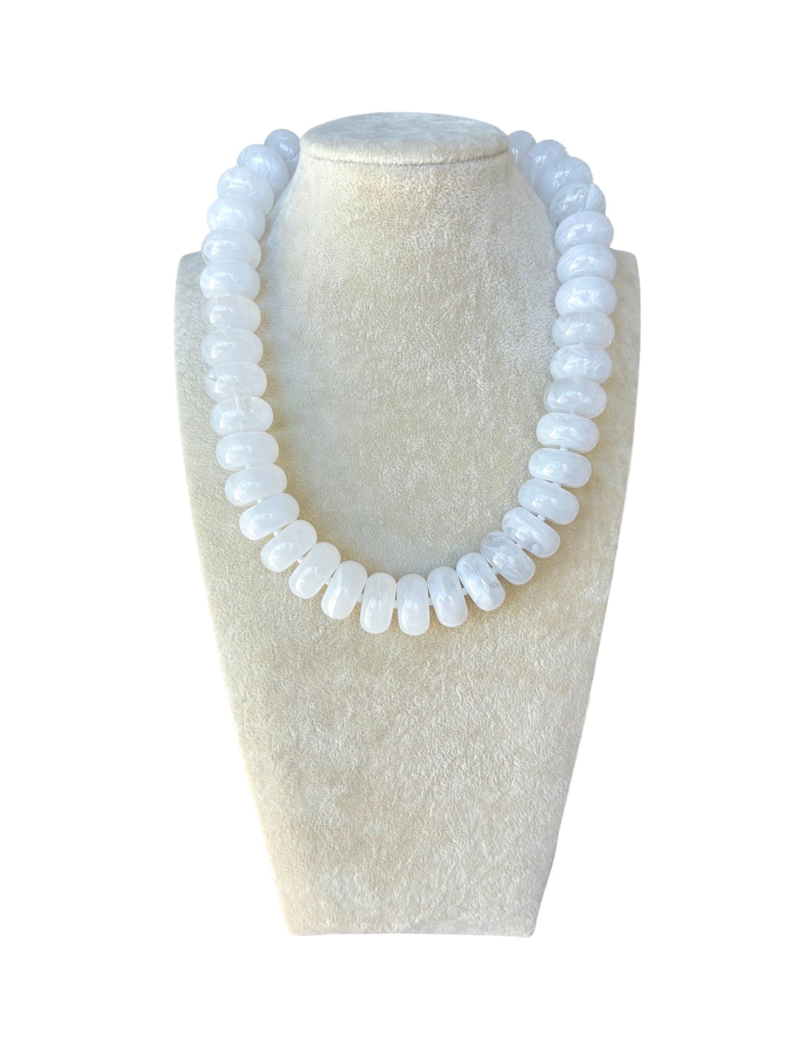 Chunky Marble Beaded Necklace