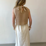 Chunky Sweater Twofer Midi Dress - Latte/Cream