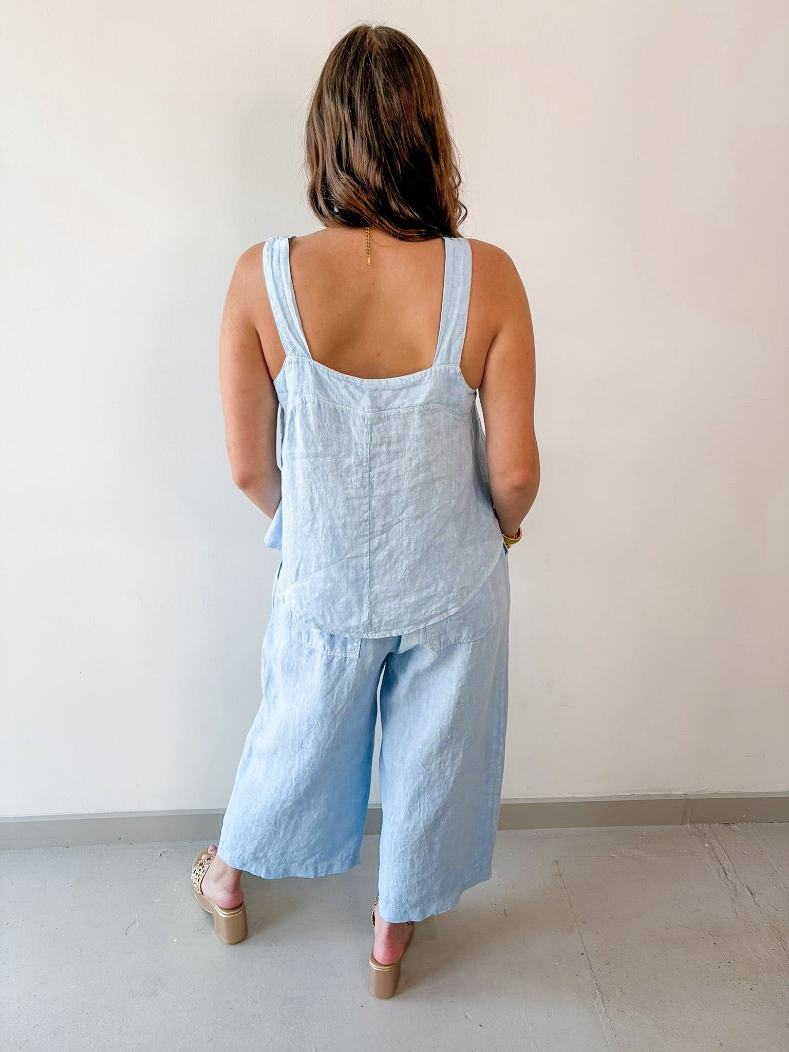 Classic Linen Pants - Blue