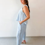 Classic Linen Pants - Blue
