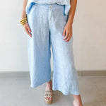 Classic Linen Pants - Blue
