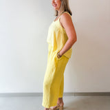 Classic Linen Pants - Yellow