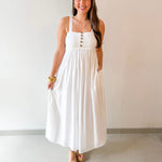 Coastal Bride Empire Belted Dress